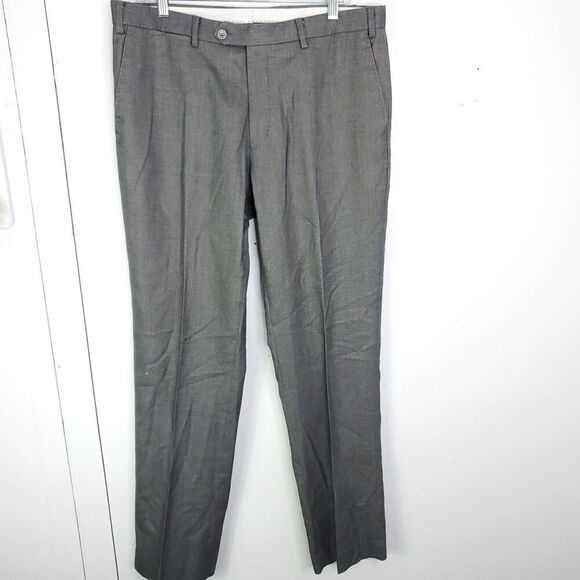 Luciano Natazzi Suit Mens 42R Blazer 36R Pants Gray Professional Interview - Picture 4 of 10